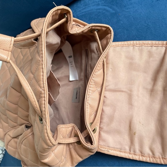 ASOS Blush Faux Leather Quilted Backpack - Picture 6 of 6